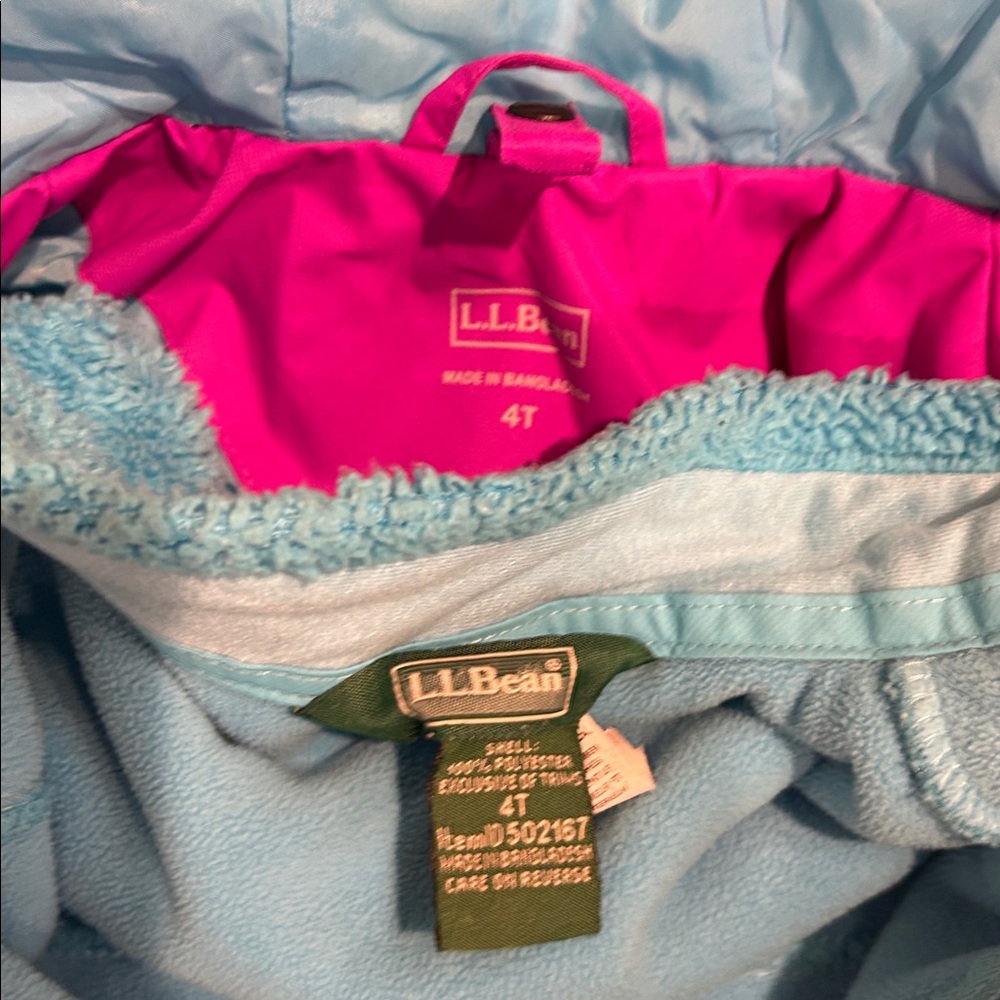 L.L. Bean 4T Wildcat 3 in 1 Purple Gray & Blue Hooded Jacket - Picture 13 of 14
